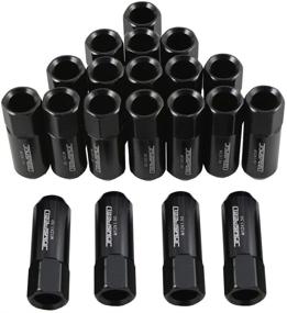 img 3 attached to 🔧 20PCS JDMSPEED Black 60MM M12X1.5 Aluminum Extended Tuner Lug Nuts - Replacement for Wheel Rims