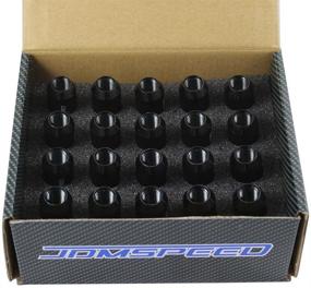 img 1 attached to 🔧 20PCS JDMSPEED Black 60MM M12X1.5 Aluminum Extended Tuner Lug Nuts - Replacement for Wheel Rims