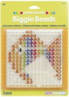 🧩 perler beads biggie beads pegboards: ideal tools for kids crafts (set of 3 pcs) logo