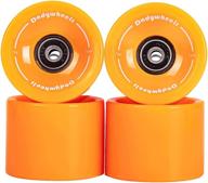 🛹 dadywheels 70mm 78a longboard skateboard wheels with abec-9 bearings, spacers, and skate tool: complete set of 4 for optimal performance! logo