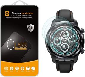 img 4 attached to Ultra-Durable (3 Pack) Supershieldz Tempered Glass Screen Protector for TicWatch (Pro 3 GPS) - Anti-Scratch | Bubble-Free Installation