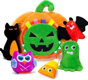 img 4 attached to 🎃 My First Baby Plush Pumpkin Toys: Nontoxic Halloween Playset for Infants, Soft Cloth Crinkle Toy Gift