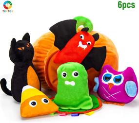 img 3 attached to 🎃 My First Baby Plush Pumpkin Toys: Nontoxic Halloween Playset for Infants, Soft Cloth Crinkle Toy Gift