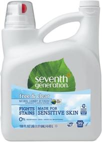 img 4 attached to 🌿 Seventh Generation Natural 2X Concentrate Liquid Laundry Detergent Free &amp; Clear - 99 Loads, 150oz