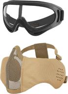 😷 mgflashforce airsoft mask and goggles with steel mesh logo