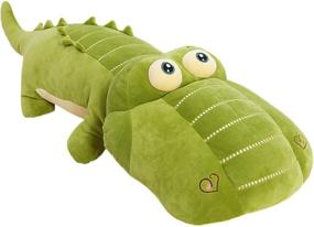 img 4 attached to 🐊 Crocodile Stuffed Animal: Big Hugging Pillow Toy, Soft Plush Gift for Kids, 21.7 Inches