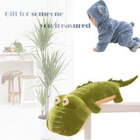 img 3 attached to 🐊 Crocodile Stuffed Animal: Big Hugging Pillow Toy, Soft Plush Gift for Kids, 21.7 Inches