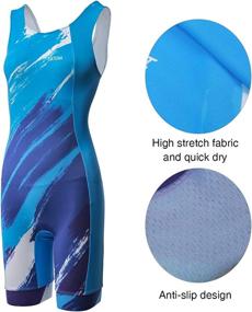 img 1 attached to 🏊 CATENA Women's Triathlon Suit - Sleek One Piece with Padding, Sleeveless, Quick Dry for Racing, Cycling, Swimming, and Running