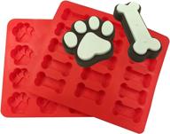 extra large silicone dog paw and bone mold combo pack - ideal for baking paws and bones - by merry bird logo