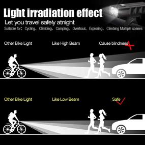 img 3 attached to 🚲 FHOLYO Bike Light Set: USB Rechargeable Headlight & Tail Lights for Safe Road Cycling | Waterproof & Suitable for Kids, Men, and Women