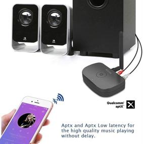 img 1 attached to 🔌 Besign BE-RCA Long Range Wireless Bluetooth Audio Adapter, HiFi Music Receiver, Bluetooth 5.0 Receiver for Wired Speakers or Home Stereo System, Black