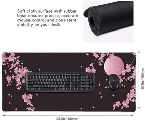 img 2 attached to 🖱️ Ultimate Extended Non-Slip Mousepad: 35.4×15.7 Inch Waterproof Surface