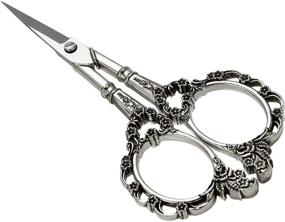 img 4 attached to 🌸 Plum Blossom Vintage Sewing Scissors: Stainless Steel, Sharp, Silver - Ideal for Office, Embroidery, Crafting, Artwork, Cross Stitch & Daily Use