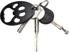 img 1 attached to Swatom Dog Paw Keychain Bottle Opener - 6 Piece Set with Key Tag Chain Ring for Beer Opening