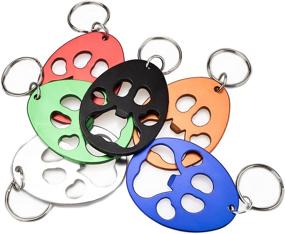 img 3 attached to Swatom Dog Paw Keychain Bottle Opener - 6 Piece Set with Key Tag Chain Ring for Beer Opening