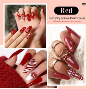 img 2 attached to 💅 AZUREBEAUTY Порошок для дип-покрытия красного цвета, французский маникюр стартового набора для ногтей, салонный маникюр своими руками дома, без запаха и долговечный, не требует использования лампы для полимеризации, 1 унция.