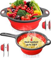 collapsible vegetable colanders strainers extendable logo