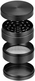 img 1 attached to 🌈 Rainbow-Colored 2-Inch 4-Piece Grinder - Black