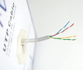 img 3 attached to VIVO Серый 1,000 футовый массовый кабель Ethernet Cat5e: Идеально подходит для внутренних сетевых установок и высокоскоростного подключения - CCA, 24 AWG, UTP Pull Box, Провод Cat-5e (CABLE-V001)