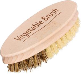 img 4 attached to 🥕 Redecker Vegetable Brush with Dual Bristle Strength, Beechwood Handle, Ideal for Gentle or Tough Cleaning of Delicate or Hard-Skinned Vegetables, 5-1/4 inches, German-Made