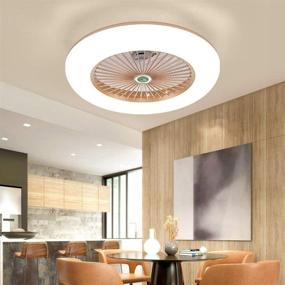 img 4 attached to 🔆 KWOKING Lighting 22 inch Modern Ceiling Light and Fan with Remote Control: Invisible Acrylic Dimmable Lighting & Adjustable Speed, Ideal for Kids Bedrooms and Workout Room in Gold