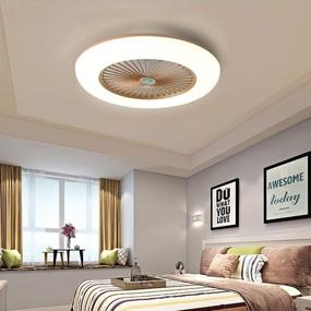 img 1 attached to 🔆 KWOKING Lighting 22 inch Modern Ceiling Light and Fan with Remote Control: Invisible Acrylic Dimmable Lighting & Adjustable Speed, Ideal for Kids Bedrooms and Workout Room in Gold