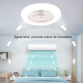 img 3 attached to 🔆 KWOKING Lighting 22 inch Modern Ceiling Light and Fan with Remote Control: Invisible Acrylic Dimmable Lighting & Adjustable Speed, Ideal for Kids Bedrooms and Workout Room in Gold