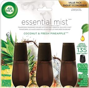 img 4 attached to Улучшите свое пространство с Air Wick Essential Mist Coconut and Pineapple 3ct Refill - 3 Count.