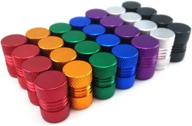 🚴 enhance bike aesthetics with yueton 28pcs colorful aluminum wheel hub shape schrader valve caps logo