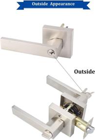 img 1 attached to 🔑 HTL01-SN-ET-1P: Heavy-Duty Lever Lock for Exterior and Front Door, Satin Nickel Finish - Keyed Entry Handle