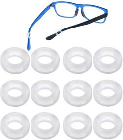 img 4 attached to 👓 16 Pairs Clear Silicone Glasses Legs - Prevent Slipping with Anti-Slip Rings | Eyeglass Frame Grips for Comfortable Eyewear Retention