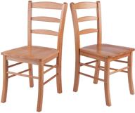 🪑 удобный стул из натурального дерева от winsome wood benjamin: стильная и функциональная мебель для дома. логотип