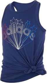 img 1 attached to 👚 Adidas Navy Front Tank Top for Girls - Trendy Girls' Clothing