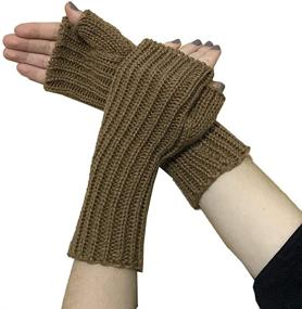 img 4 attached to 🧤 Stay Warm in Style with TINKUY PERU's Peruvian Alpaca Fingerless Men's Gloves & Mittens