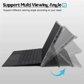 img 1 attached to 📱 Grey Rugged Case for Microsoft Surface Pro 7 Plus/Pro 7/Pro 6/Pro 5/Pro 2017/Pro 4 - Compatible with Type Cover Keyboard and Pen Holder