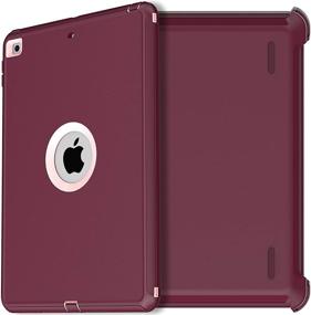 img 4 attached to 📱 AICase iPad 8th Gen/iPad 7th Gen Case - Heavy Duty Purple Shockproof Defense for Apple iPad 7th/8th Generation 10.2-inch - 2019/2020 Release