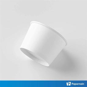 img 2 attached to Premium [8 oz, 100-Count, White] Papernain Paper Disposable 🍦 Ice Cream Cups - Ideal Dessert Bowls for Parties and Events