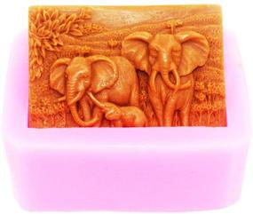 img 3 attached to Rectangle Elephant Family Silicone Soap Mold - Longzang S507, 3D Handmade Craft Mould