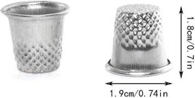 img 1 attached to Maxmoral 20pcs Sewing Thimbles: Quilting Thimbles for Ultimate Finger Protection in DIY Handmade Crafts