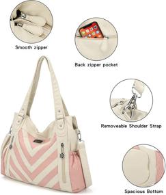 img 2 attached to Women's Leather Crossbody Handbags with Adjustable Shoulder Strap - Including Wallets