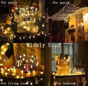 img 2 attached to 🌟 Versatile Star String Lights: 80 LED 34ft Twinkle Fairy Lights - USB & Battery Operated - Waterproof Indoor Outdoor Decoration - 8 Modes Remote Control - Warm White