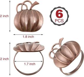 img 3 attached to 🍂 Thanksgiving Napkin Holders for Dining with Pumpkin Design