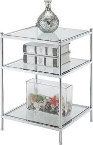 img 2 attached to Convenience Concepts Royal Crest Chrome Glass End Table