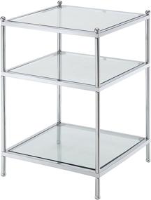 img 3 attached to Convenience Concepts Royal Crest Chrome Glass End Table