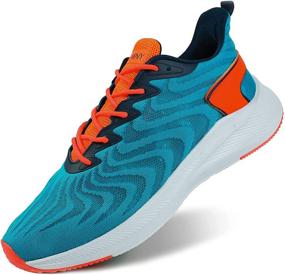 img 4 attached to KUMNY Support: Men's Lightweight Walking Sneakers for Enhanced Athletic Performance