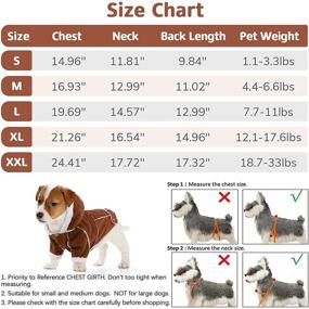 img 1 attached to 🐶 ROZKITCH Small Dog Fleece Jacket Hoodie for Cold Winter Weather - Windproof Pet Coat with Hooded Design for Boy and Girl Puppies - Warm Autumn Outfit, Perfect Snowsuit Clothes for Dogs - Red/Light Brown