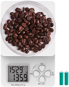 img 4 attached to ☕ Accurate Digital Coffee Scale with Timer. Perfect for Measuring Weight in Grams and Ounces. Includes 2 Batteries!