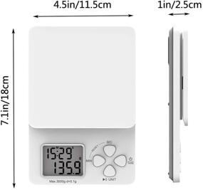 img 3 attached to ☕ Accurate Digital Coffee Scale with Timer. Perfect for Measuring Weight in Grams and Ounces. Includes 2 Batteries!