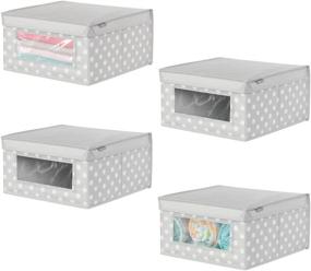 img 4 attached to 🏠 MDesign Stackable Fabric Storage Organizer for Kids' Home Store in Nursery Furniture: Effortlessly Keep Your Child's Space Neat and Organized