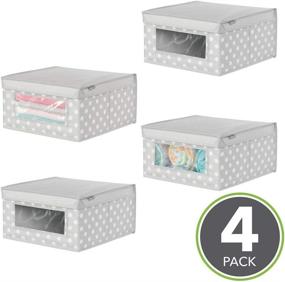 img 3 attached to 🏠 MDesign Stackable Fabric Storage Organizer for Kids' Home Store in Nursery Furniture: Effortlessly Keep Your Child's Space Neat and Organized